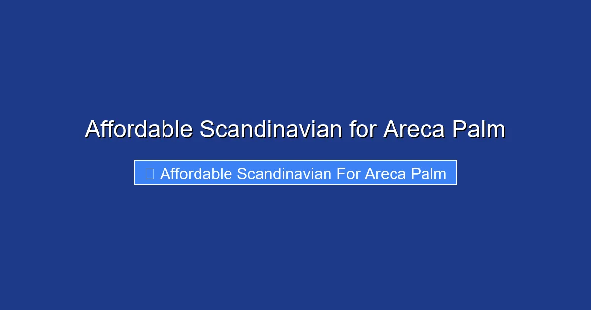 Affordable Scandinavian for Areca Palm