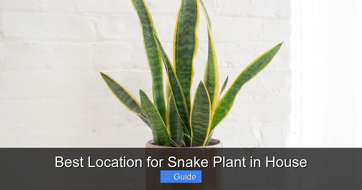 Best Location for Snake Plant in House