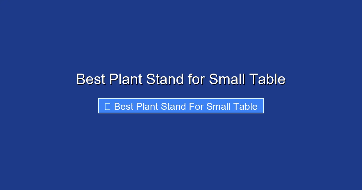 Best Plant Stand for Small Table