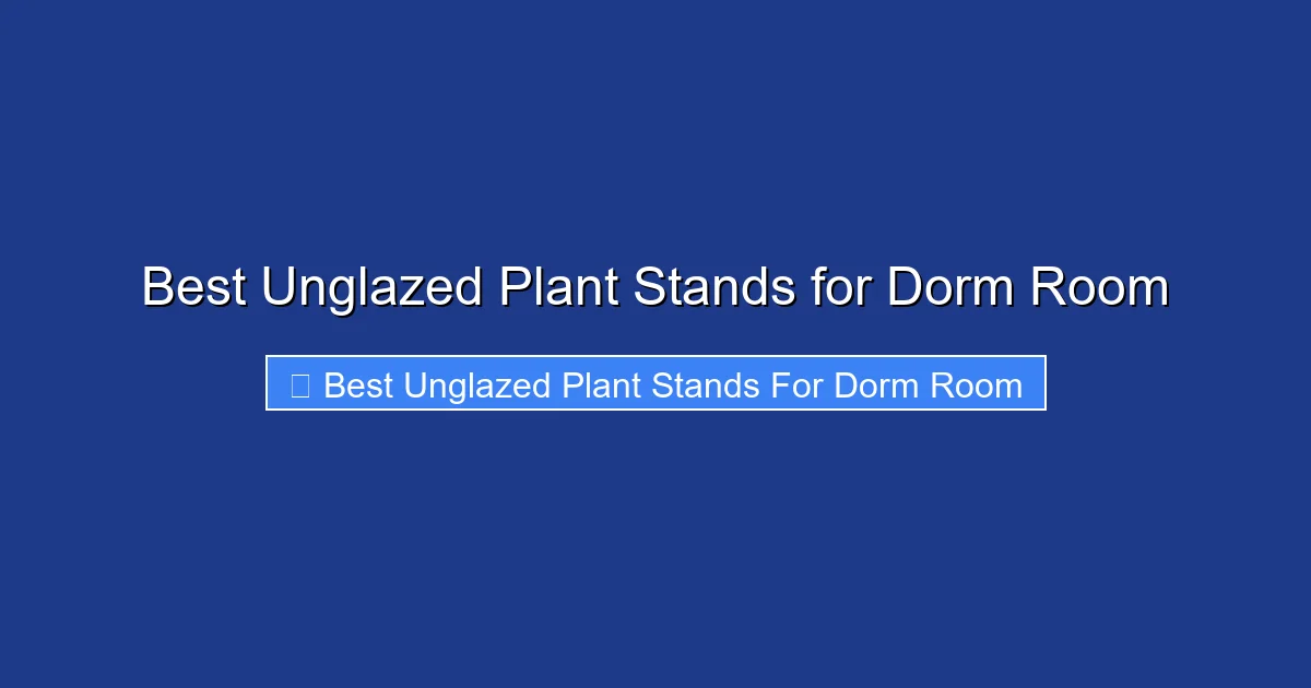 Best Unglazed Plant Stands for Dorm Room