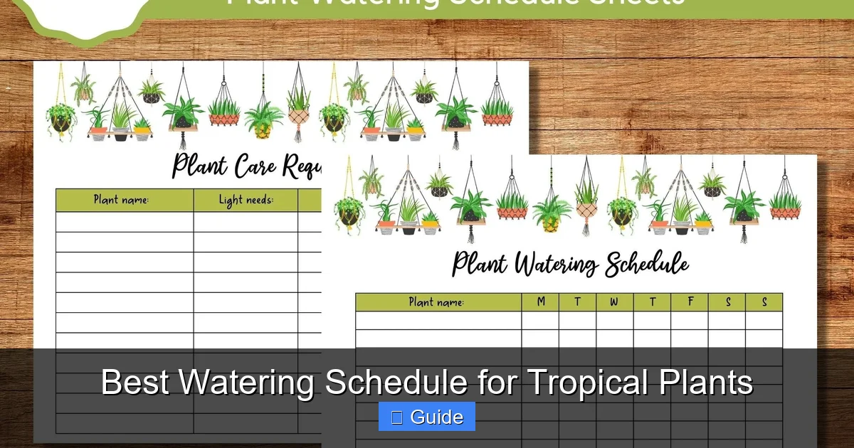 Best Watering Schedule for Tropical Plants