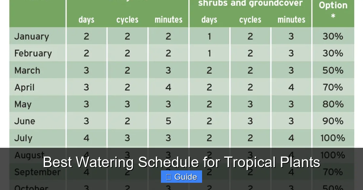 Best Watering Schedule for Tropical Plants