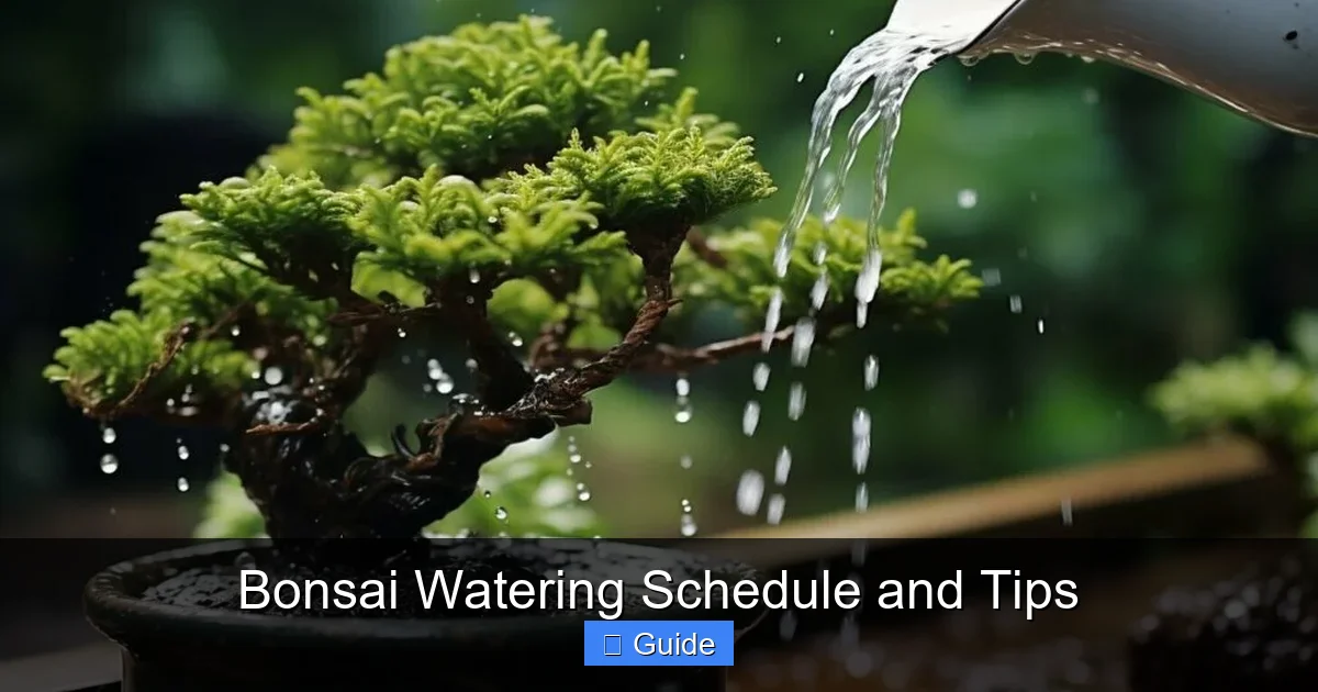 Bonsai Watering Schedule and Tips