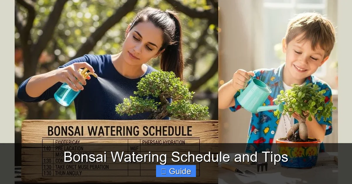 Bonsai Watering Schedule and Tips