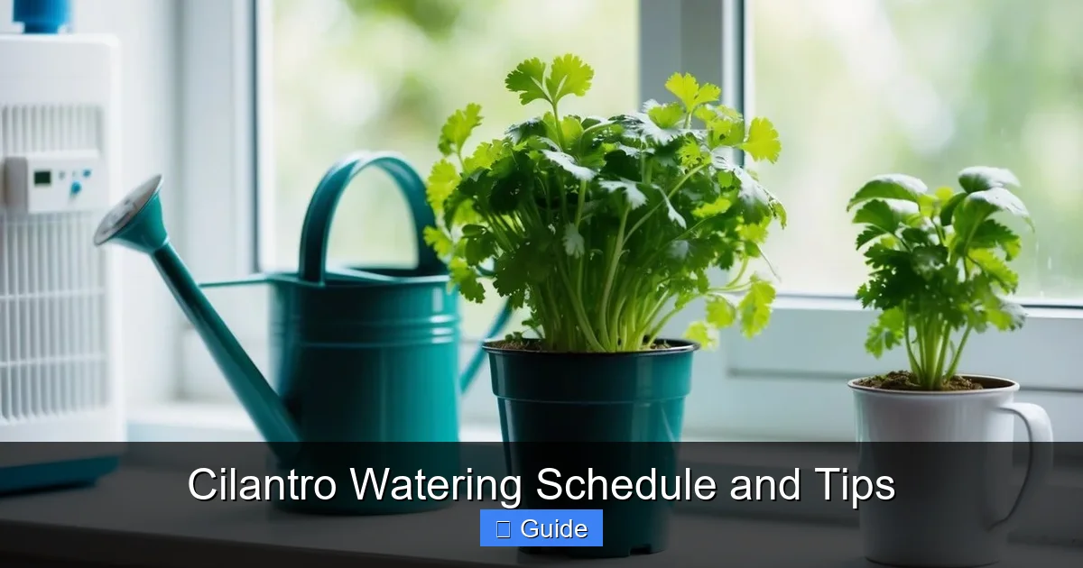 Cilantro Watering Schedule and Tips