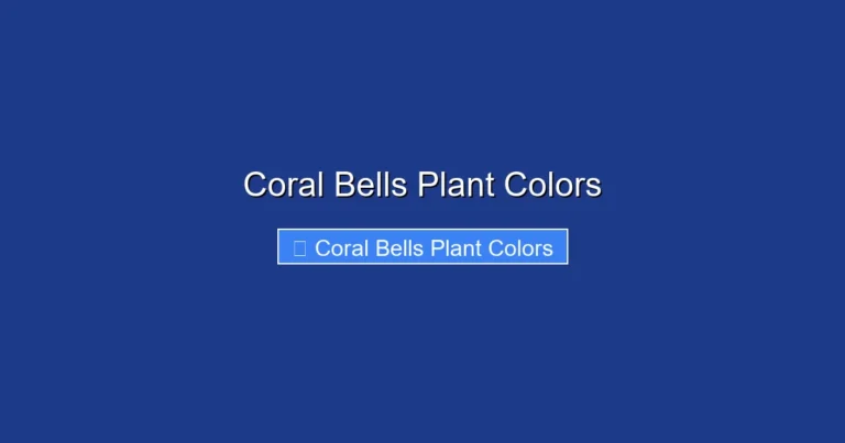 Coral Bells Plant Colors