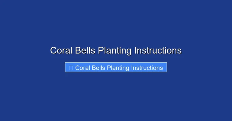 Coral Bells Planting Instructions
