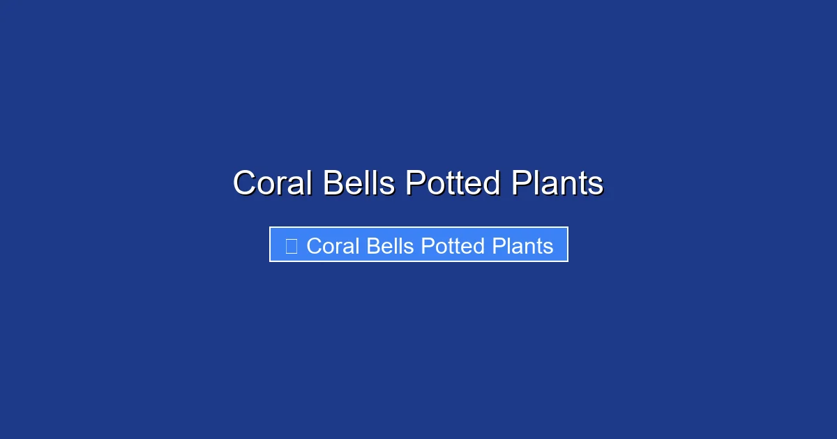 Coral Bells Potted Plants