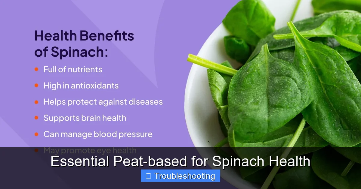 Essential Peat-based for Spinach Health