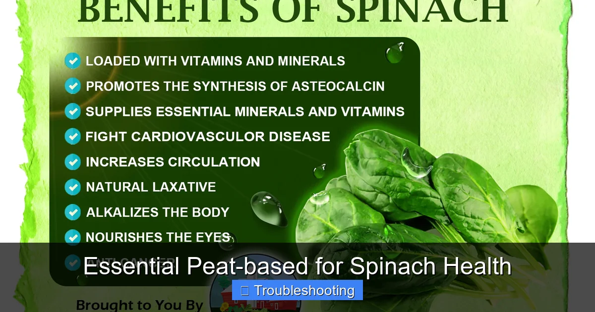 Essential Peat-based for Spinach Health