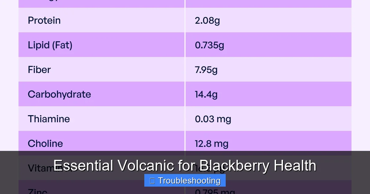 Essential Volcanic for Blackberry Health