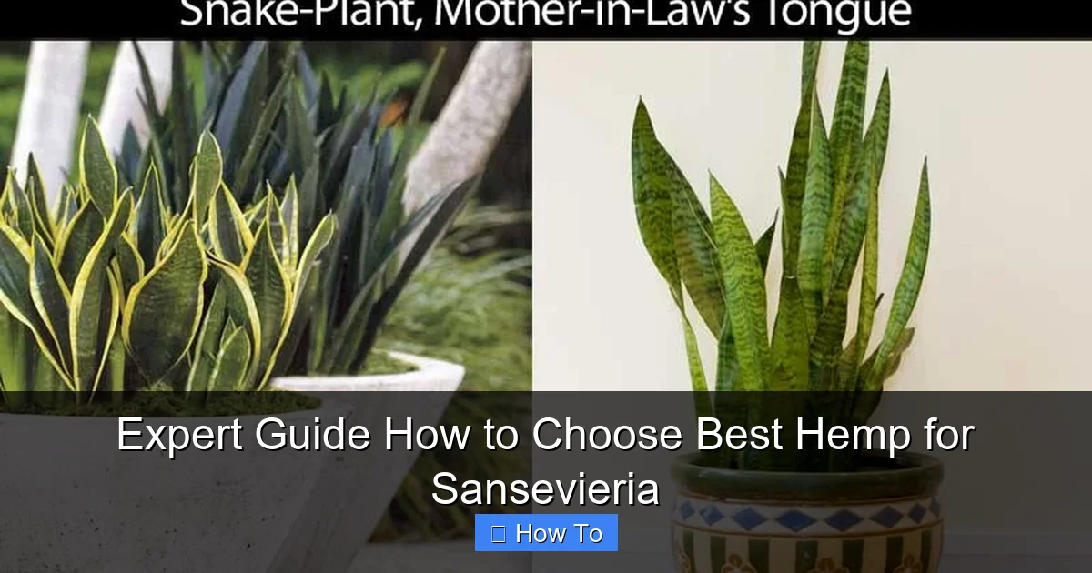 Expert Guide How to Choose Best Hemp for Sansevieria