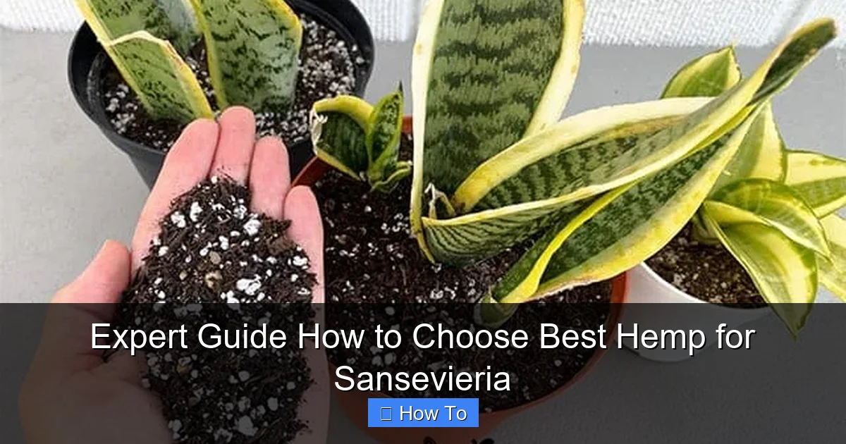 Expert Guide How to Choose Best Hemp for Sansevieria