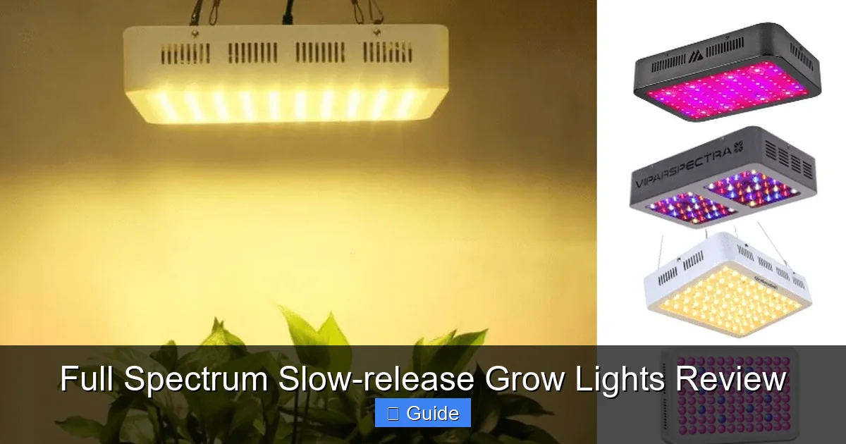 Full Spectrum Slow-release Grow Lights Review