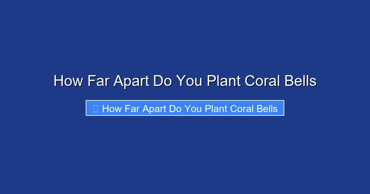 How Far Apart Do You Plant Coral Bells