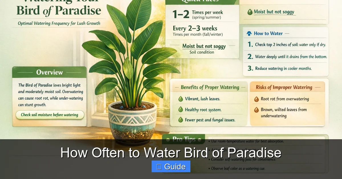 How Often to Water Bird of Paradise