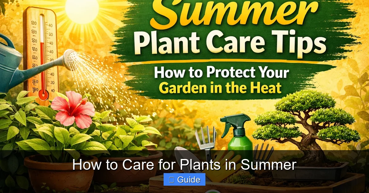 How to Care for Plants in Summer