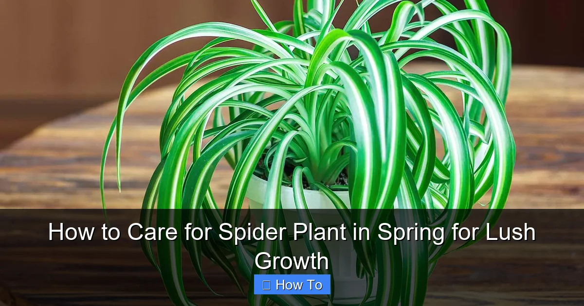 How to Care for Spider Plant in Spring for Lush Growth