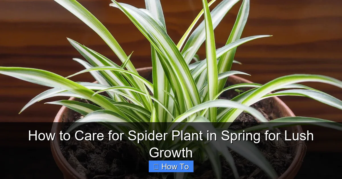 How to Care for Spider Plant in Spring for Lush Growth