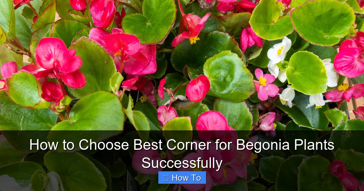 How to Choose Best Corner for Begonia Plants Successfully