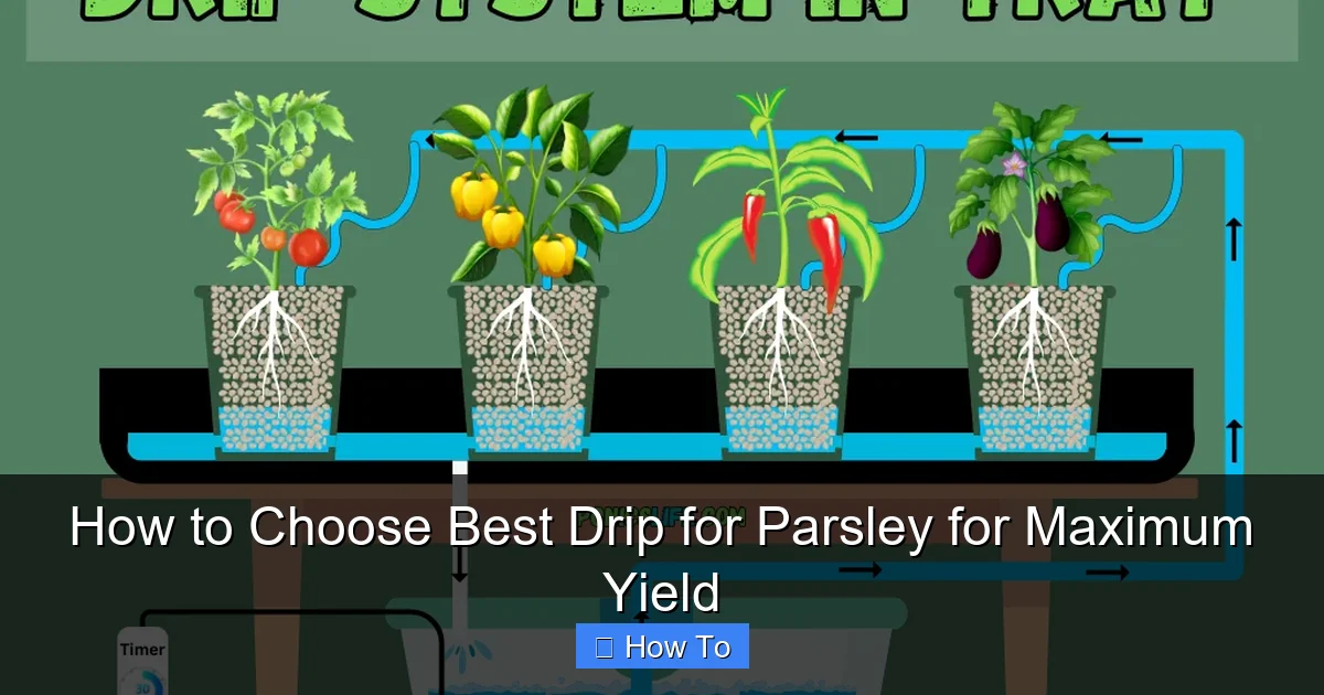 How to Choose Best Drip for Parsley for Maximum Yield