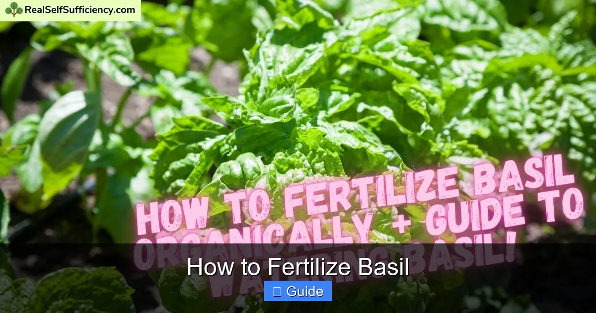 How to Fertilize Basil