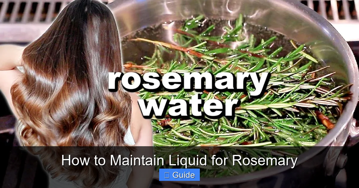 How to Maintain Liquid for Rosemary