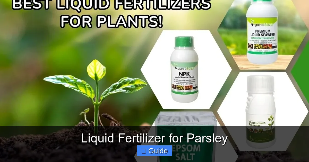 Liquid Fertilizer for Parsley