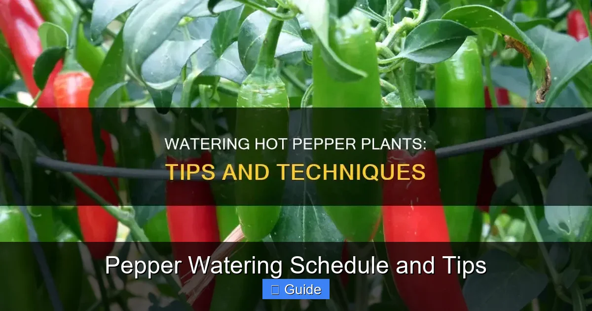 Pepper Watering Schedule and Tips