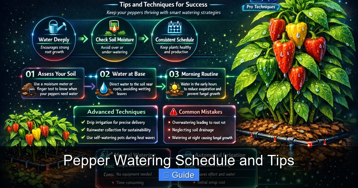Pepper Watering Schedule and Tips