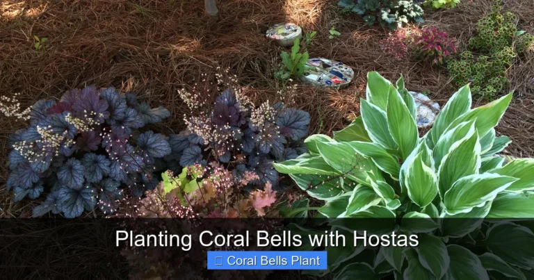 Planting Coral Bells with Hostas