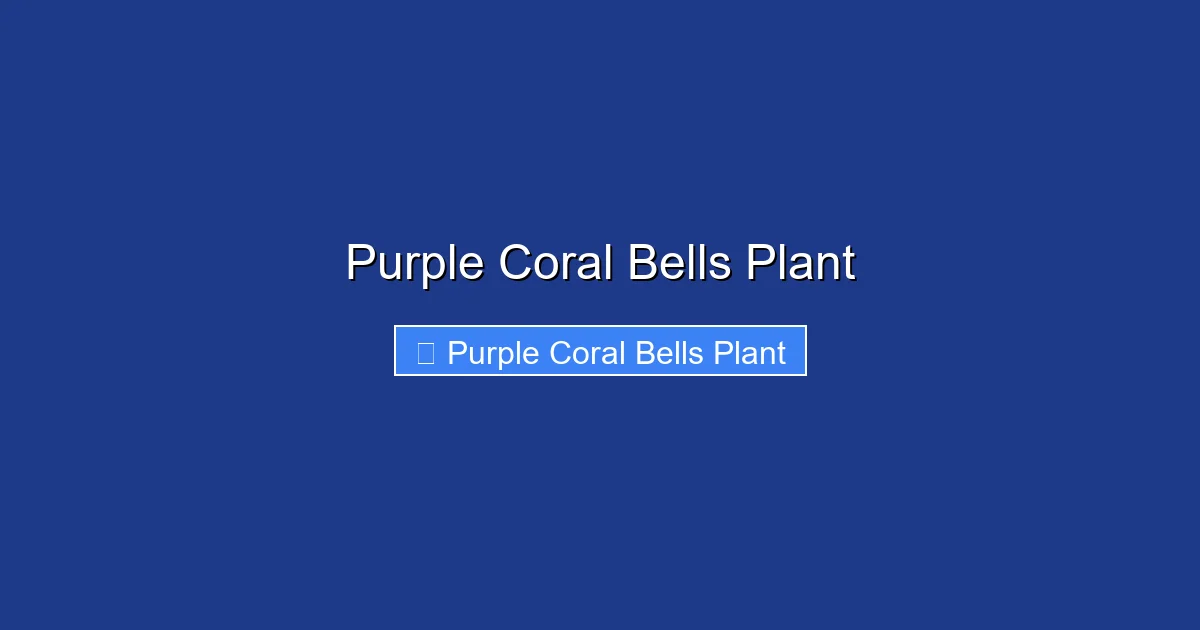 Purple Coral Bells Plant
