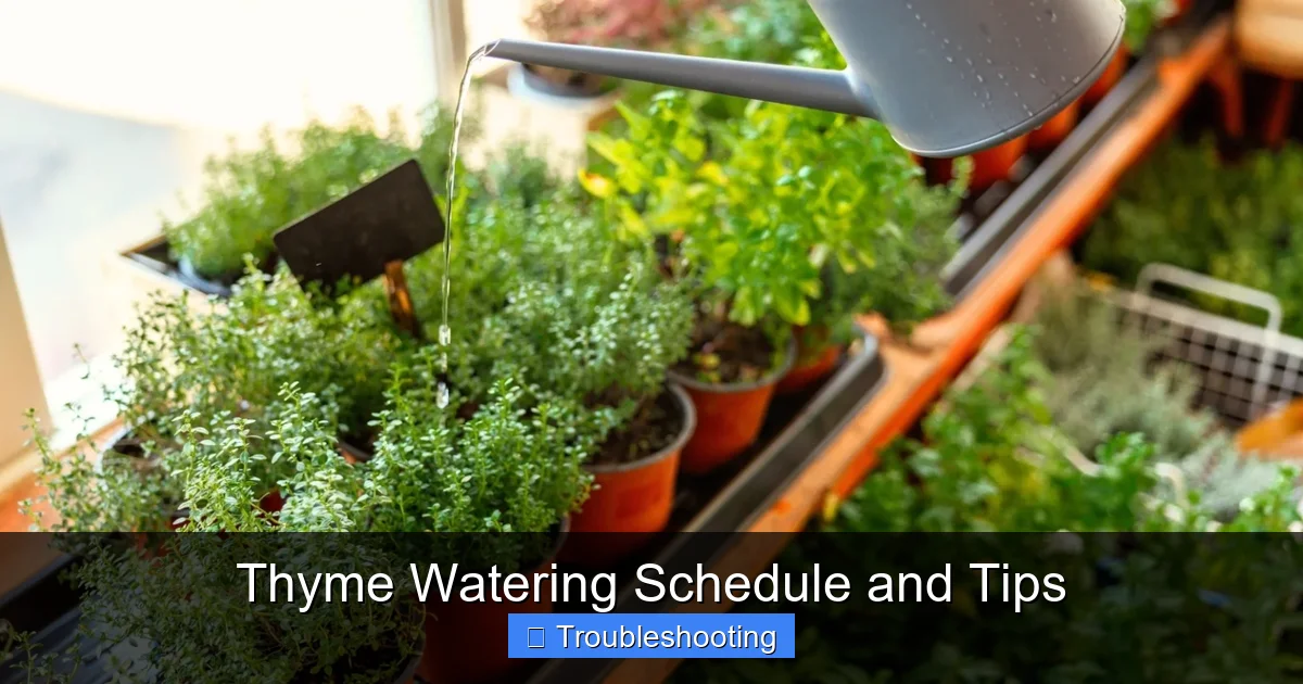 Thyme Watering Schedule and Tips