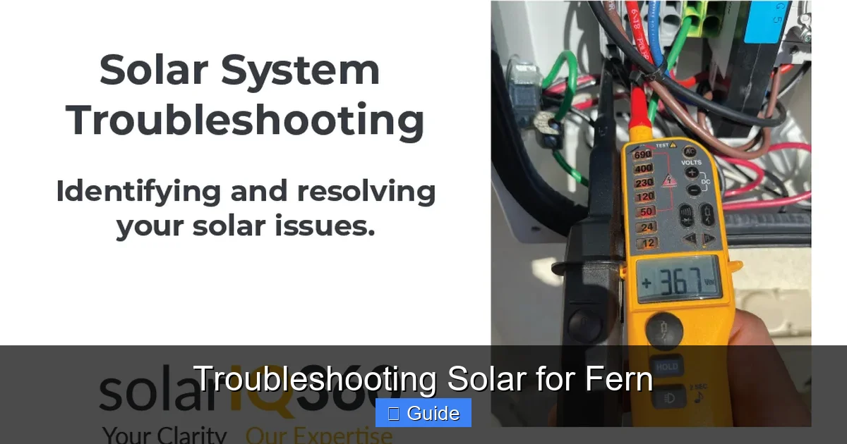 Troubleshooting Solar for Fern