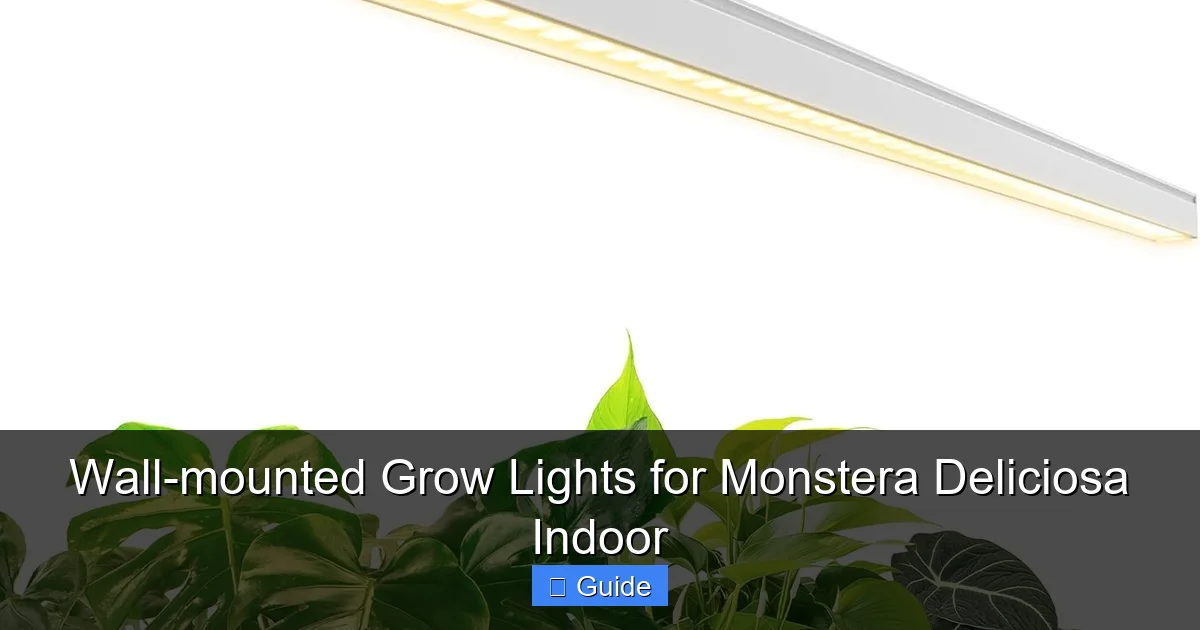 Wall-mounted Grow Lights for Monstera Deliciosa Indoor