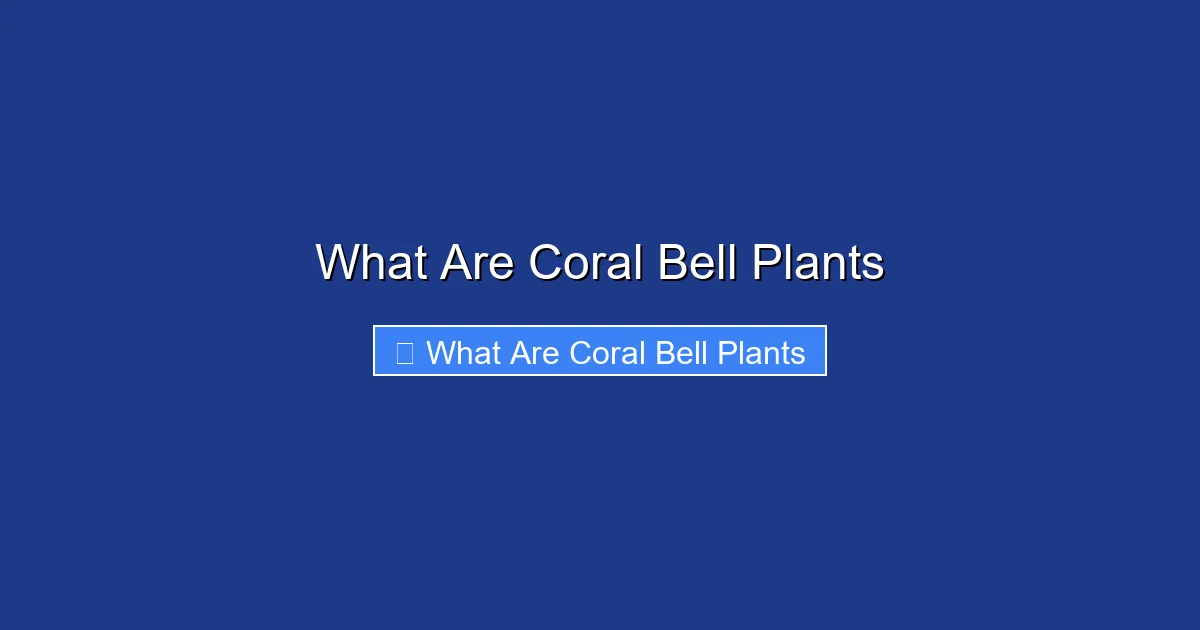 What Are Coral Bell Plants