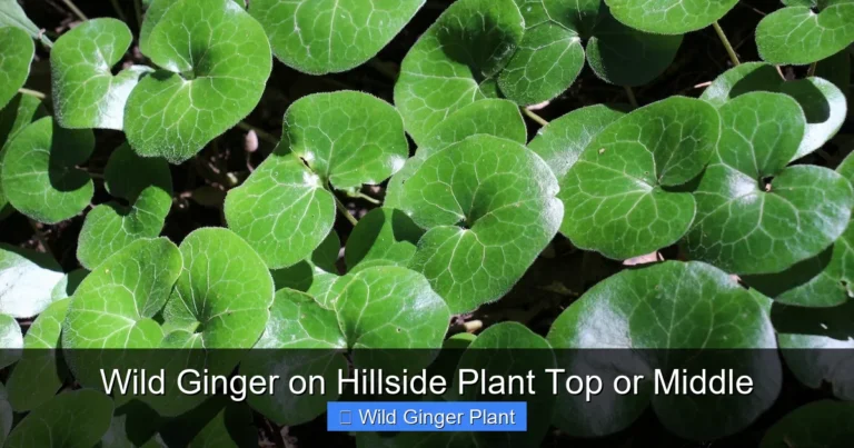 Wild Ginger on Hillside Plant Top or Middle