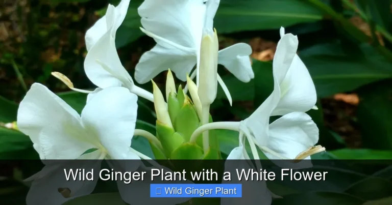 Wild Ginger Plant with a White Flower