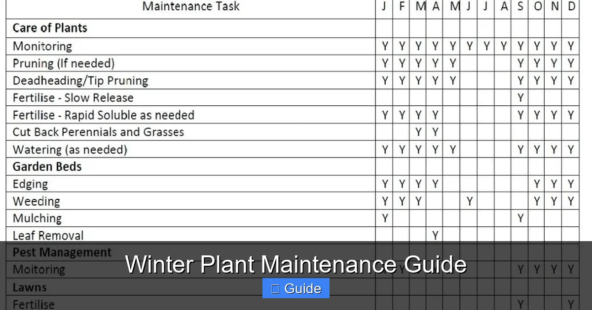 Winter Plant Maintenance Guide
